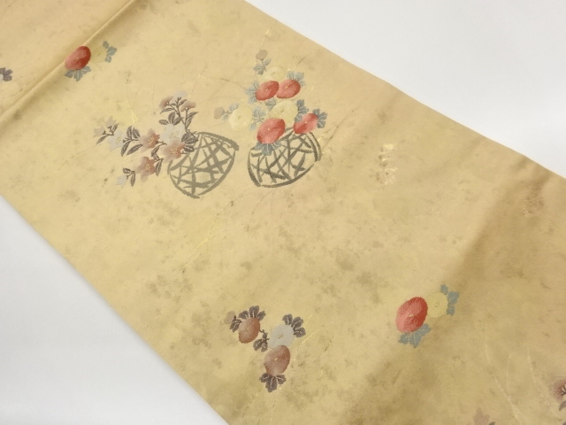JAPANESE KIMONO / HIKIHAKU KAGO / BELLFLOWER / CHRYSANTHEMUM PATTERNS 